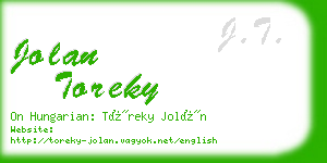 jolan toreky business card